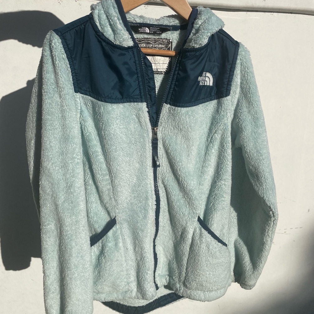 The North Face Oso Hooded Fleece Jacket Girs Medium size 10-12